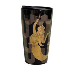 NWT Starbucks 2020 Holiday Mermaid Tumbler Travel Mug Purple Gold Art Deco 12oz